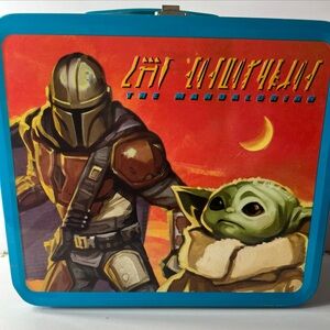 FUNKO Star Wars The Mandalorian Tin Collectible Lunch Box Mando Baby Yoda